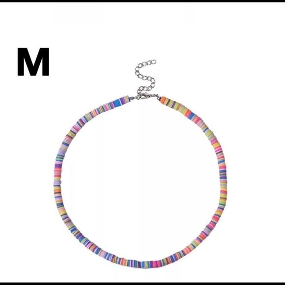 🍄🍄BOHO POLYMER CLAY CHOKER NECKLACE - Picture 2 of 5